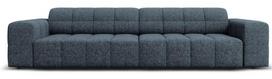 Sofa Micadoni Home Jennifer Chenille, tamsiai mėlyna, 244 x 102 cm x 70 cm