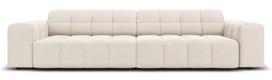 Sofa Micadoni Home Jennifer Velvet, smėlio, 244 x 102 cm x 70 cm