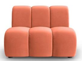 Modulinė sofa Micadoni Home Lupine Velvet, koralinė, 90 x 87 cm x 70 cm