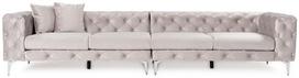 Sofa Atelier Del Sofa Como, šviesiai pilka, 344 x 90 cm x 72 cm