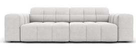 Sofa Micadoni Home Jennifer Velvet, sidabro, 204 x 102 cm x 70 cm