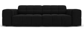Sofa Micadoni Home Jennifer Velvet, juoda, 204 x 102 cm x 70 cm