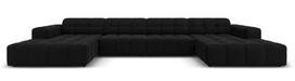 Sofa Micadoni Home Jennifer Velvet, juoda, 364 x 166 cm x 70 cm
