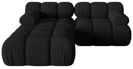 Modulinė sofa Micadoni Bellis 3d Son19, juoda, 188 x 188 cm x 64 cm