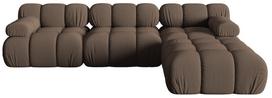 Modulinė sofa Micadoni Bellis 3D, ruda, 282 x 188 cm x 64 cm