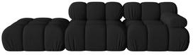 Modulinė sofa Micadoni Bellis 3D, juoda, kairinė, 282 x 94 cm x 64 cm