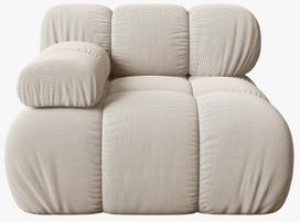 Modulinė sofa Micadoni Bellis 3D, smėlio, kairinė, 94 x 94 cm x 64 cm