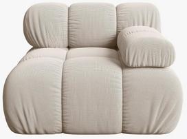 Modulinė sofa Micadoni Bellis 3D, smėlio, dešininė, 94 x 94 cm x 64 cm