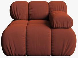 Modulinė sofa Micadoni Bellis 3D, oranžinė, dešininė, 94 x 94 cm x 64 cm
