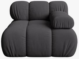 Modulinė sofa Micadoni Bellis 3D, pilka, dešininė, 94 x 94 cm x 64 cm