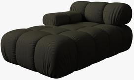 Modulinė sofa Micadoni Bellis, tamsiai žalia/žalia, kairinė, 155 x 94 cm x 64 cm