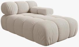 Modulinė sofa Micadoni Bellis, smėlio, dešininė, 155 x 94 cm x 64 cm