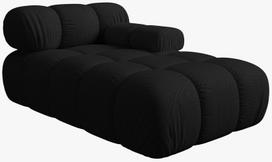 Modulinė sofa Micadoni Bellis, juoda, dešininė, 155 x 94 cm x 64 cm
