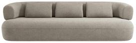 Sofa Micadoni Jenny Boucle, šviesiai pilka, 226 x 90 cm x 73 cm