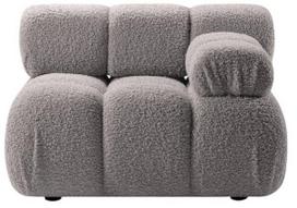 Modulinė sofa Micadoni Bellis, šviesiai pilka, dešininė, 94 x 94 cm x 70 cm