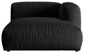 Modulinė sofa Micadoni Martina, juoda, dešininė, 176 x 123 cm x 75 cm