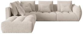 Modulinė sofa Micadoni Bloom, tamsaus smėlio spalva, kairinė, 316 x 310 cm x 95 cm