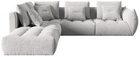 Modulinė sofa Micadoni Bloom, sidabro, kairinė, 316 x 310 cm x 95 cm