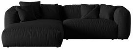 Modulinė sofa Micadoni Martina, juoda, kairinė, 283 x 176 cm x 75 cm