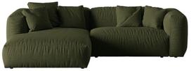 Modulinė sofa Micadoni Martina, žalia, kairinė, 283 x 176 cm x 75 cm