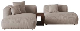 Modulinė sofa Micadoni Martina, tamsaus smėlio spalva, kairinė, 292 x 176 cm x 75 cm