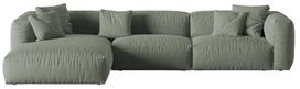 Modulinė sofa Micadoni Martina, šviesiai žalia, kairinė, 332 x 176 cm x 75 cm