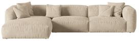 Modulinė sofa Micadoni Martina, šviesiai smėlinė, kairinė, 332 x 176 cm x 75 cm