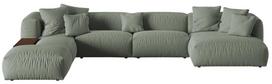 Modulinė sofa Micadoni Martina, šviesiai žalia, kairinė, 406 x 280 cm x 75 cm