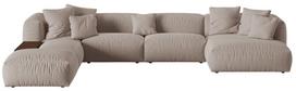Modulinė sofa Micadoni Martina, tamsaus smėlio spalva, kairinė, 406 x 280 cm x 75 cm