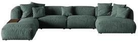 Modulinė sofa Micadoni Martina, žalsva, kairinė, 406 x 280 cm x 75 cm
