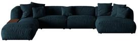 Modulinė sofa Micadoni Martina, tamsiai mėlyna, kairinė, 406 x 280 cm x 75 cm
