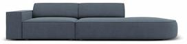 Sofa Micadoni Home Jodie Rounded Open 3 Seats, mėlyna, dešininė, 262 x 102 cm x 70 cm