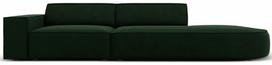 Sofa Micadoni Home Jodie Rounded 3 Seats, tamsiai žalia, dešininė, 262 x 102 cm x 70 cm