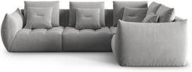 Modulinė sofa Micadoni Home Bloom Casino, pilka, dešininė, 316 x 216 cm x 95 cm