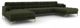 Sofa Micadoni Home Mamaia Panoramic, žalia, 383 x 185 cm x 75 cm