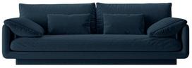 Sofa Micadoni Torino Structured, tamsiai mėlyna, 220 x 103 cm x 83 cm