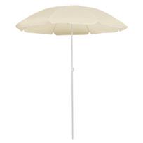 lauko sketis - vidaXL Sodo skėtis nuo saulės su plieniniu stulpu, 180 cm, smėlio (Beige) - 1 nuotrauka