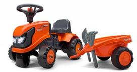 Paspiriamas traktorius Falk Kubota, oranžinis (Orange) su priekaba