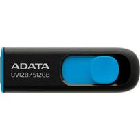 3 0 usb flash - ADATA UV128 512GB USB 3.2, Juodas/Mėlynas (Black/Blue) - 2 nuotrauka