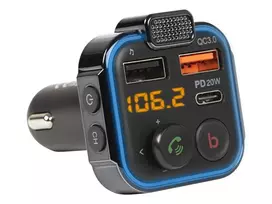 blow bluetooth - BLOW 74-166 FM siųstuvas Bluetooth 5.1 + QC3.0 Juodas (Black) - 1 nuotrauka