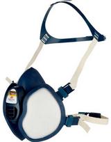 3m puskauke - 3M 4277+ Puskaukė su vožtuvu, Mėlyna/Balta (Blue/White) - 1 nuotrauka