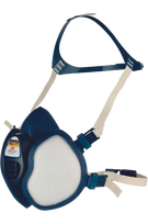 3m puskauke - 3M 4277+ Puskaukė su vožtuvu, Mėlyna/Balta (Blue/White) - 2 nuotrauka