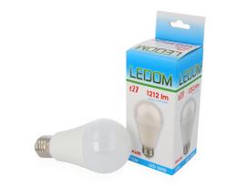 Lemputė LED E27 230V 12W A60 1212lm neutrali balta, LEDOM