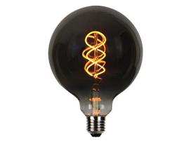 LED lemputė E27 G125 230V 4W 150lm, gintarinė balta 1800K, RETRO VINTAGE GRAPHITE, pritemdoma, LED line PRIME