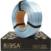3d pla spausdintuvo plastikas - 3D plastikas PLA sidabrinė blizgi (silk Silver) 1.75mm 1kg refill pakuotė Rosa3D - 1 nuotrauka