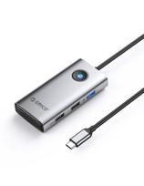 docking - Orico PW11-5P USB-C šakotuvo prijungimo stotis 1x USB-A 3.0 + 2x USB-A 2.0 + 1x USB-C PD + 1x HDMI - Pilka (Gray) - 2 nuotrauka