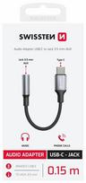 Swissten USB-C to 3.5mm Audio Adapter 15cm Juodas (Black)