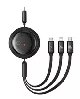 baseus usb c 100w cable - Baseus Free2Draw 3in1 USB-C į USB-C/Lightning/Micro 100W, 1.1m Juodas (Black) - 2 nuotrauka