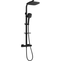 duso sistemos komplektas juodas - Dušo sistema su termostatiniu maišytuvu Mexen CQ33, juoda (Black) - 2 nuotrauka