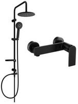 duso sistemos komplektas juodas - Dušo sistema su maišytuvu Mexen Carl Zero, juoda (Black) - 1 nuotrauka